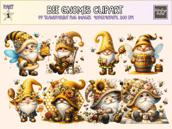 Bee Gnomes Clipart: Buzz Into Something Adorable for Your Creative Projects