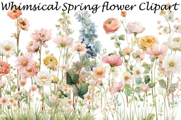Bringing Fresh Energy to Your Designs with Whimsical Spring Flower Clipart