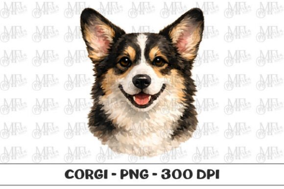 Corgi Watercolor Portrait PNG: Integrating High-Quality Digital Assets into Creative Workflows