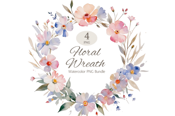 Creating Romantic Designs with Purple Pink Watercolor Wreath Clipart