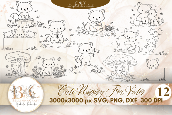 Cute Nursery Fox SVG Vector Bundle: Elevating Modern DIY and Digital Design