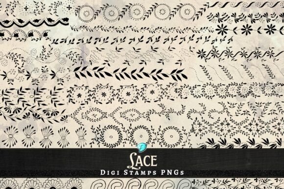 Elevate Designs with Lace Digital Stamps