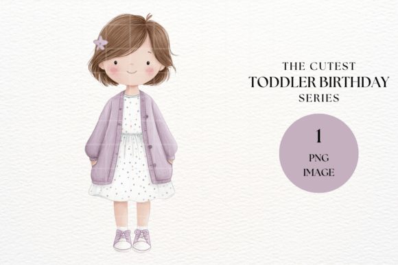 Elevating Digital Design with Toddler Girl Watercolor Clipart Lavender: A Strategic Asset for Modern Creators