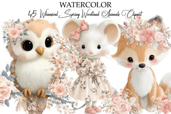 Elevating Digital Storytelling with Whimsical Woodland Animals Clipart