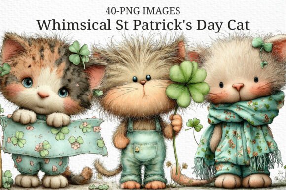 Evaluating the Whimsical St Patrick’s Day Cat Clipart Bundle for Creative Projects