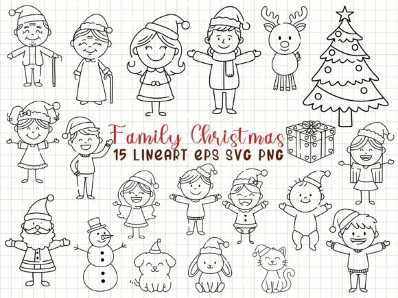 Family Christmas Line Art Holiday SVG: A Strategic Asset for Creative Planning