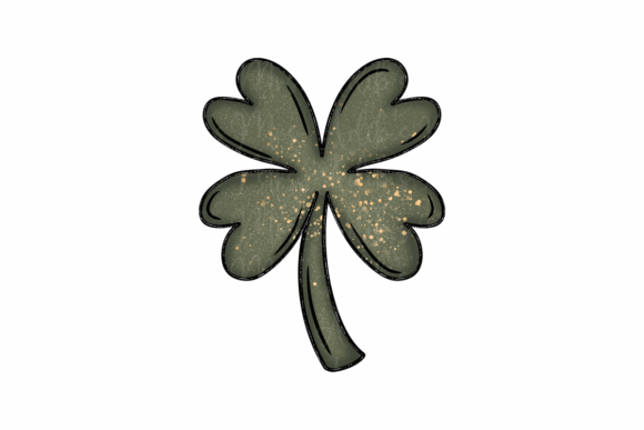 Four Leaf Clover PNG: Elevating Digital Designs with Hand-Drawn Luck