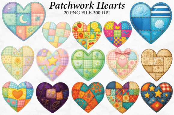 Patchwork Hearts Clipart Bundle: A Guide for Crafters and Designers