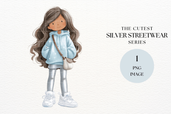 Silver Streetwear Girl Illustration Guide