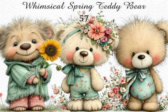 Unlocking Creative Potential with Whimsical Spring Teddy Bear Clipart PNG Assets