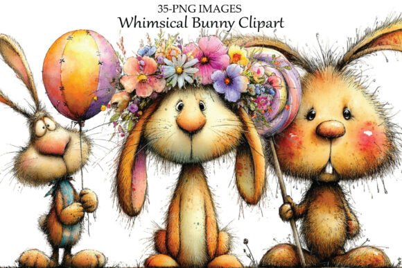 Whimsical Bunny Clipart: Bringing Storybook Charm to Your Creative Projects