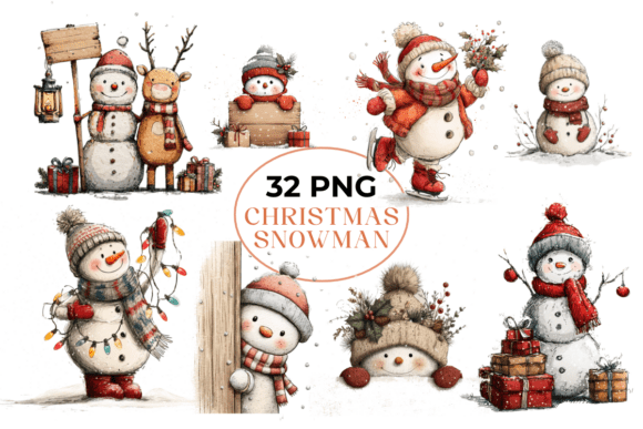 Whimsical Christmas Snowman Clipart Guide