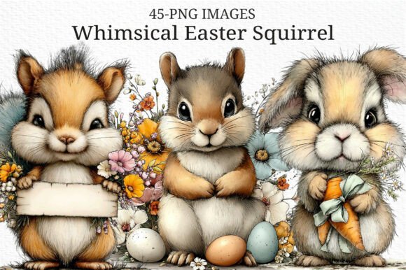 Whimsical Easter Squirrel Clipart PNG Guide