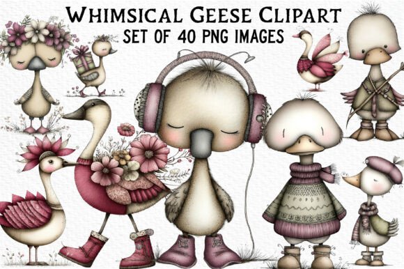 Whimsical Geese Clipart Bundle: A Strategic Asset for Creative Branding